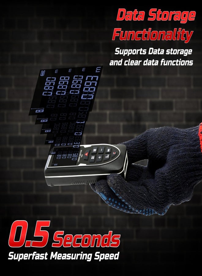 TOMAHAWK® BLA-0500 LT Laser Distance Meter MC 50m RL THK | 164 Ft Range | IP54 Waterproof & Dustproof | LCD Backlight Display | Multiple Measuring Modes: Distance, Area & Volume - Image 5